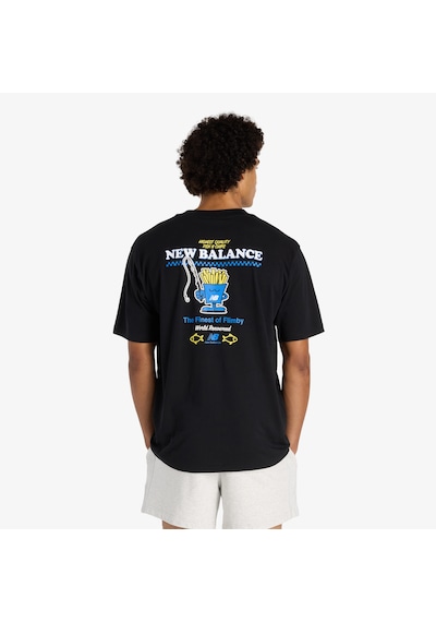 New Balance Fish And Chips Erkek Siyah T-shirt Mt61ı5bm-bk