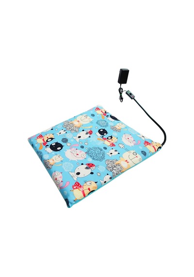 Kedi Minderi Isıtmalı Model 45x45cm 12v Adaptörlü Su Geçirmez Kdtes07