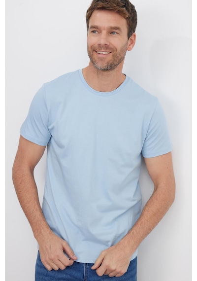 Tudors Erkek Slim Fit Dar Kesim Pamuklu Yumuşak Doku Likralı Esnek Kumaş Basic Mavi Bisiklet Yaka Tişört-35715 Mavi Tudors Erkek Slim Fit Dar Kesim Pamuklu Yumuşak Doku Likralı Esnek Kumaş Basic Mavi Bisiklet Yaka Tişört-35715 Mavi