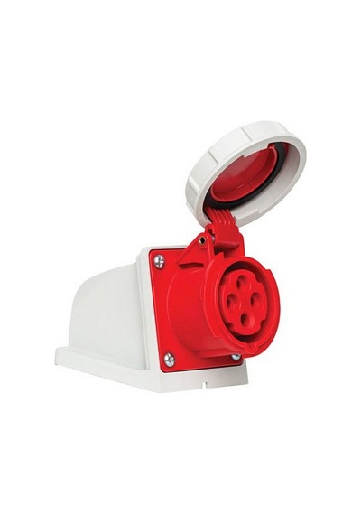 Mete Enerji 4x16a. Ip67 Duvar Prizi -eğik Gövdeli-vidalı Bağlı 406606v