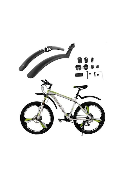 Bike Sky Briviga Çamurluk Seti Fnd-303 Uygunluk : 20 -26 Jant Uyumlu Siyah