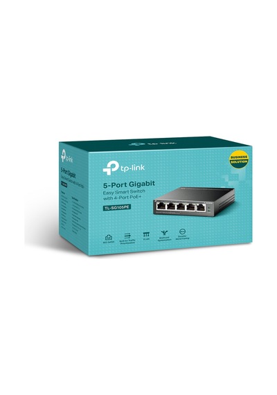 Tp-lınk Tl-sg105pe, 5 Port, Gigabit, 4 Port Poe, 65w, Easy Smart, Yönetilebilir, Metal Kasa, Masaüstü Switch