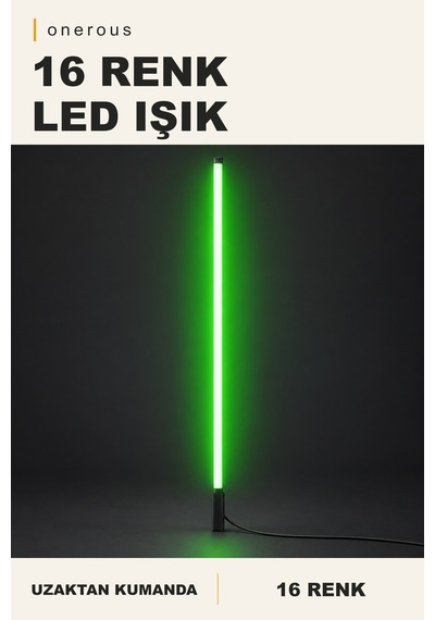 Onerous 16 Renk Led Işık, Uzaktan Kumandalı Yeşil