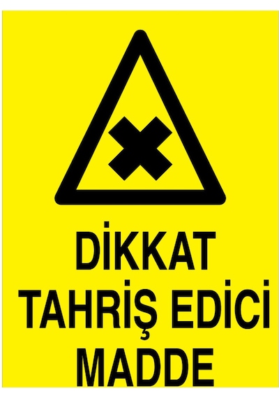 Dikkat Thriş Edici Madde Uyarı Tabelası - 35x50 Foreks - Tm21