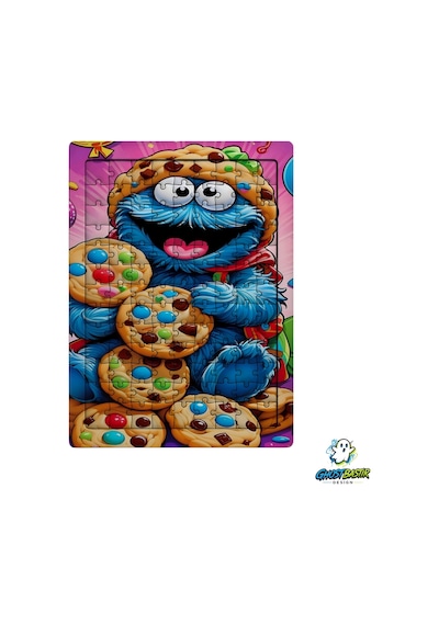 Kurabiye Canavarı 99 Parça Ayaklı Puzzle Dekoratif Çocuk Yapbozu 0219