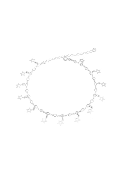 Brezza Lusso Jewelry Yıldız Model Su Yolu Sallantılı Gümüş Kadın Ayak Halhal Gümüş
