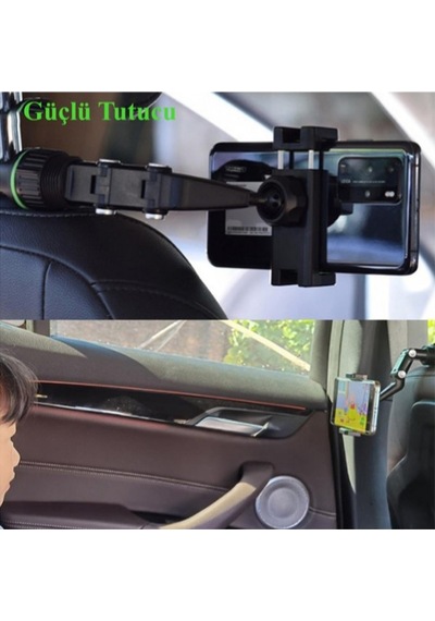 Nettech 21-h02 Araç İçi Dikiz Aynası Ve Telefon Tutucu - Yeşil Yeşil