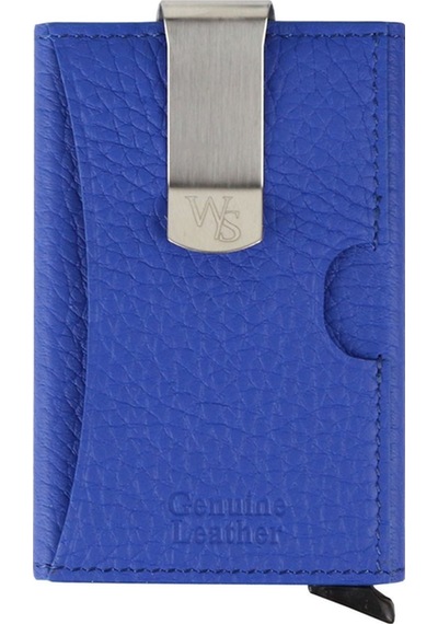 Walsmart Cover Clip Floater Akıllı Mekanizmalı Deri Cüzdan Mavi