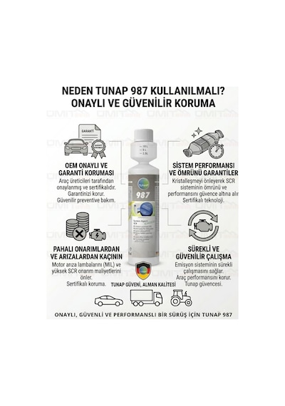 987 Adblue Kristalleşme Önleyici Ve Scr Sistem Koruyucu Katkı - 250ml Umıtavm