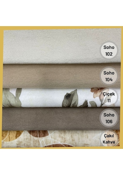 Döşemelik Kumaş Soho (15 Düz Renk - 12 Desenli Seçeneği)