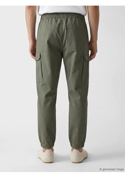 Lc Waikiki Haki Standart Kalıp Poplin Erkek Jogger Pantolon