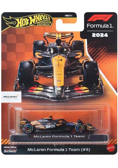 Hot Wheels Premium 2024 Formula 1 - Mclaren F1 Team Lando Norris 4 Turuncu