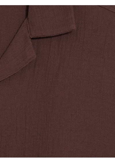 Lcw Vision Kahverengi Regular Fit Müslin Erkek Gömlek