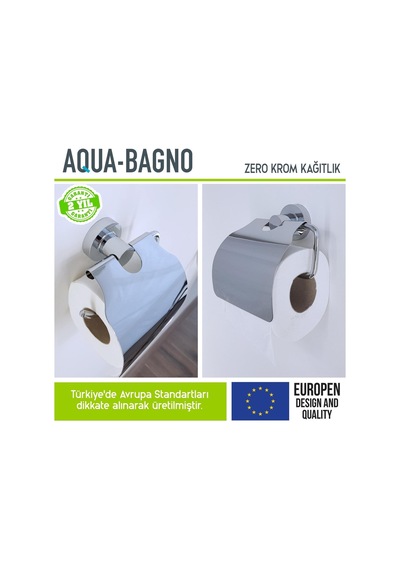 Aqua Bagno Zero Tuvalet Kağıtlığı - Parlak Krom