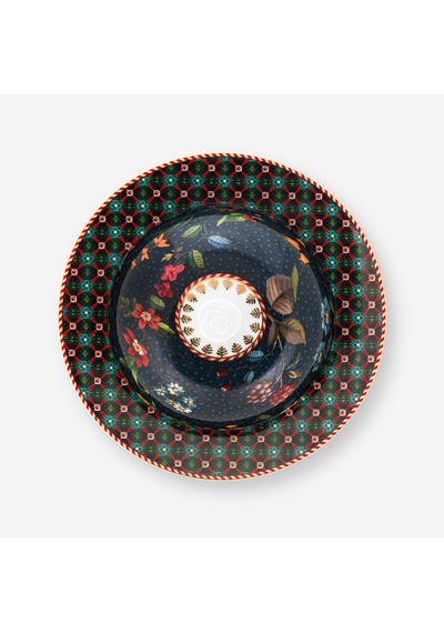 Mavi Porselen Tereyağlık 17 Cm