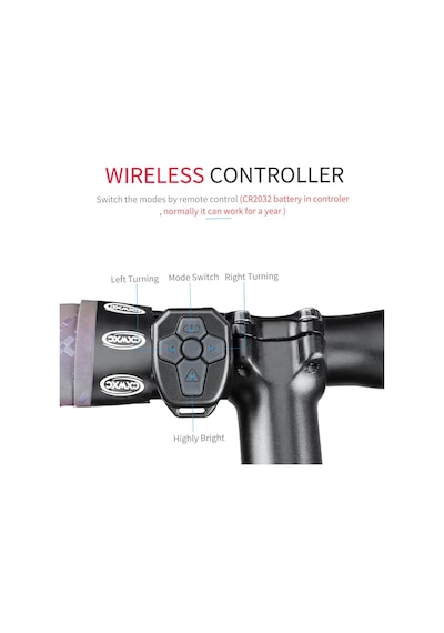 Usb Şarjlı Wireless Bisiklet Sinyal Stop Lambası Kırmızı
