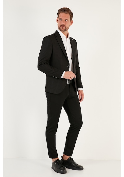 Buratti Slim Fit Tek Yırtmaçlı Düğmeli Blazer Erkek Ceket 2163763 Siyah Buratti Slim Fit Tek Yırtmaçlı Düğmeli Blazer Erkek Ceket 2163763 Siyah