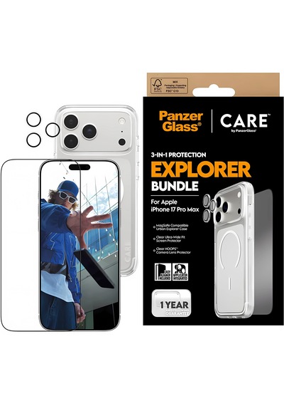 Panzerglass Apple Apple iPhone Uyumlu 17 Pro Max Urban Explorer Bundle 3 Ü 1 Arada Şeffaf Set Panzerglass Apple Apple iPhone Uyumlu 17 Pro Max Urban Explorer Bundle 3 Ü 1 Arada Şeffaf Set