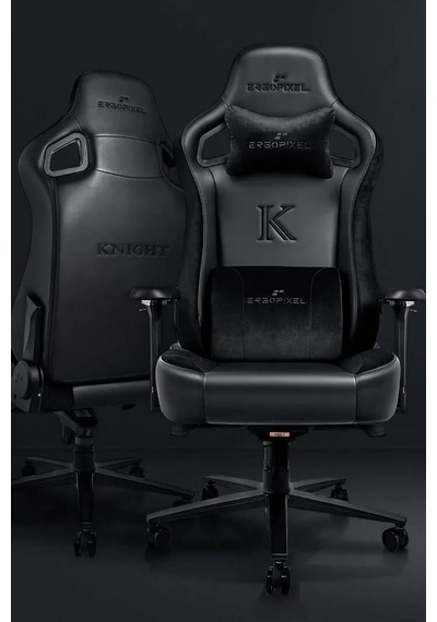 Knight Series Premium Siyah Oyuncu Koltuğu, Geriye Yatılabilir, Ayarlanabilir Kolçak Çok Renkli