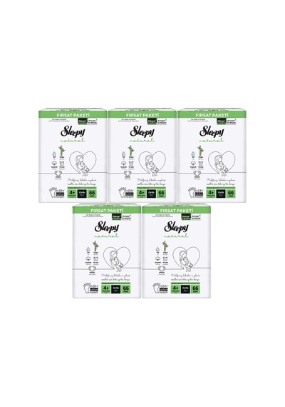 Sleepy Bebek Bezi Naturel Beden:4+ 9-16kg Maxi Plus 330 Adet
