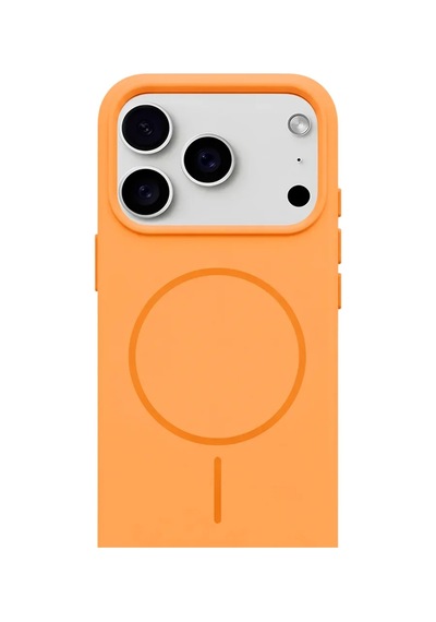 iPhone Uyumlu 17 Pro Max Aura Akıllı Magsafe Animasyonlu Silikon Kılıf Turuncu