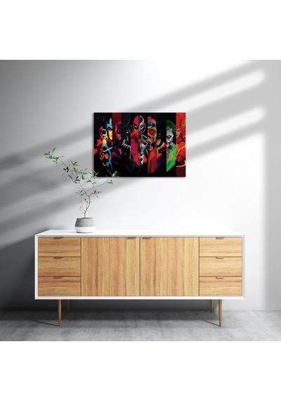 Cakasepetim Marvel Low Poly Tüm Karakterler Ahşap Mdf Tablo