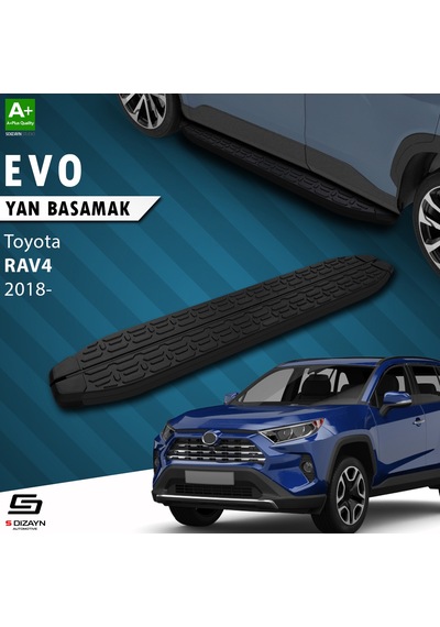 S-dizayn Toyota Rav 4 5 Evo Siyah Yan Basamak 173 Cm 2018 Üzeri