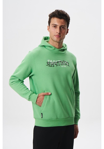 AR-MA Arma Erkek Regular Fit Yazı Baskılı Dikişli Kanguru Cepli Sweatshirt 001
