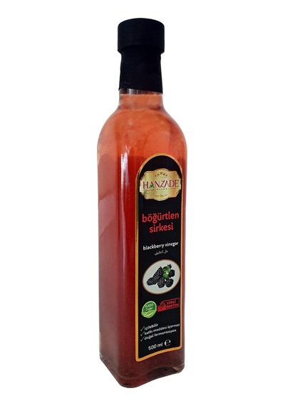 Böğürtlen Sirkesi 500 Ml Doğal Fermantasyon İçilebilir Katkısız Cam Şişe