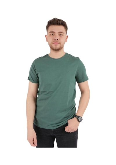 Cazador Erkek Slim Fit Bisiklet Yaka Pamuklu Düz Tişört 4623 Hunter
