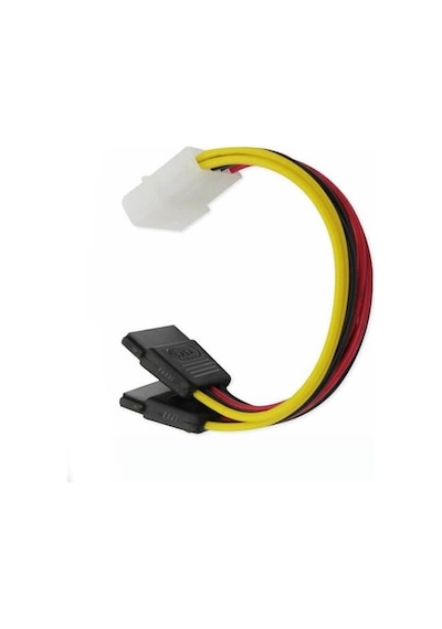 Koodmax 5 Adet Sata Power Kablosu 2 Li 15cm Çoklayıcı Güçlendirilmiş Bakır Kablo