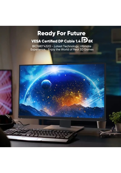 8k Displayport Kablo 1080p 360hz, 2k 240hz, 4k 144hz, 8k 60hz