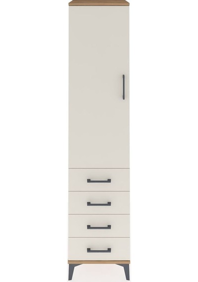 Hyperion Dolap 3 Raflı 4 Çekmeceli Tek Kapaklı 44x44x195 Çam-aytaşı Atlas Çam