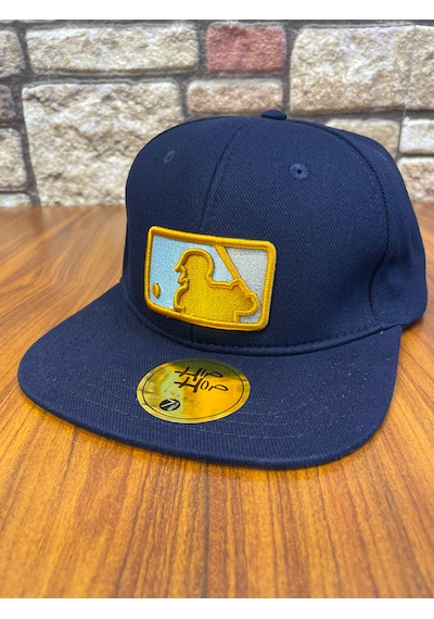 Hamze Mlb Nakış Hip Hop Snapback Rapper Basket Beyzbol Cap Şapka Lacivert