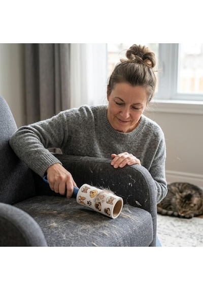Deinhaus Tüy Toplayıcı Roller Seti, 6 Rulo, Kedi Ve Köpek Tüyü Temizleyici, Ergonomik Sap, Hassas Yüzeylere Uygun