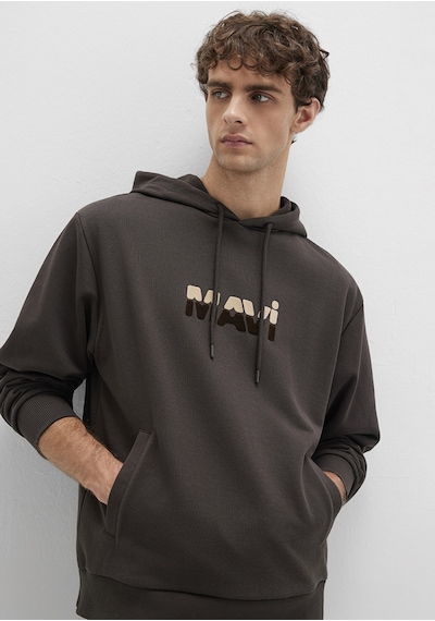 Mavi - Mavi Logo Baskılı Kahverengi Sweatshirt 0s10395-70219 Kahverengi