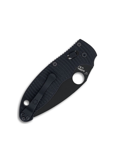 Spyderco Manix 2 Salt Black G-10 Cpm Magnacut Black Blade Plainedge Kamp Çakı Siyah