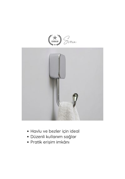 Askı Krom Görünümlü Plastik Tekli Havlu Askısı Banyo Mutfak Duvar Askı Havlu Tutucu Duvara Monte Şı Çok Renkli