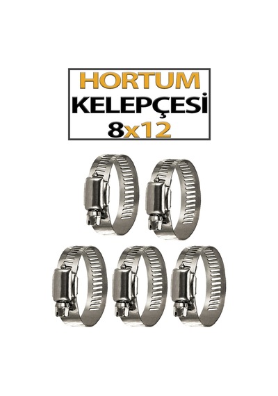 Hortum Kelepçesi 5 Adet 8x12 Lik