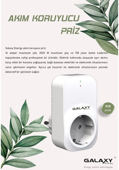 Galaxy A220 Tekli Akım Korumalı Priz 0