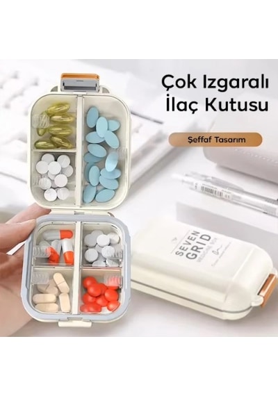Zensaas41 Çok Izgaralı İlaç Kutusu Zensaa56 Renkli