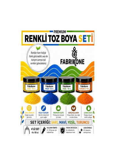 Toz Mum Boyası Seti 10 Cc 4 Lü Soya & Parafin Wax Için Sarı, Mavi, Yeşil, Turuncu Bkfab4srmyt10g Karışık