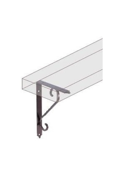 2 Adet Ferforje Raf Altı Ayağı 13x19 Cm Galvaniz