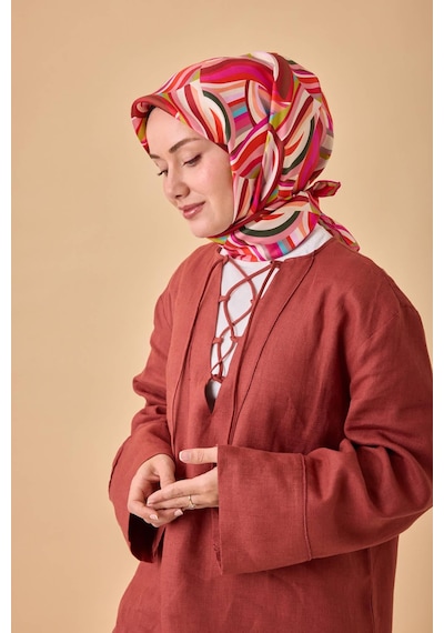Silk Home Twill İpek Eşarp 11471-03 Yeşil, Kırmızı, Bordo, Mavi, Beyaz