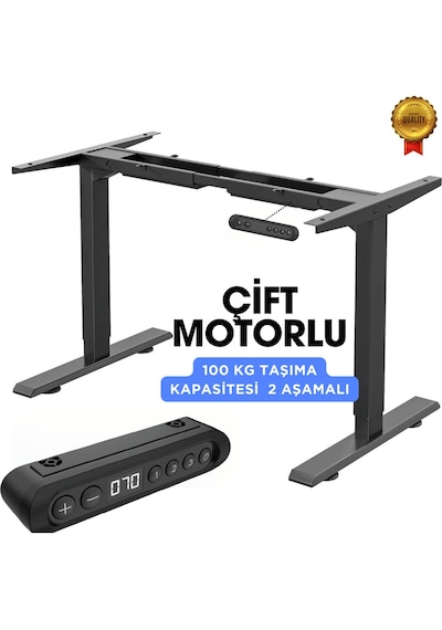 Vesamax Elektrikli Yüksekliği Ayarlanabilir Masa Ayağı Çift Motor Vesamax Elektrikli Yüksekliği Ayarlanabilir Masa Ayağı Çift Motor