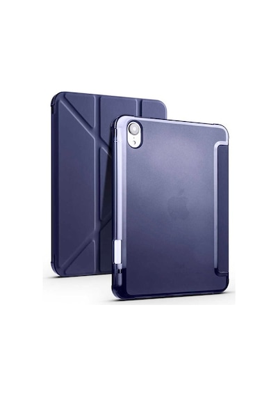 Apple Uyumlu iPad Mini 2021 (6.Nesil) Tri Folding Smart With Pen Case