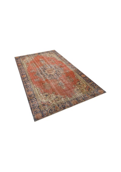 Ilham Verici Vintage El Işlemeli Jüt Kilim Halı - 154x264 Cm 9953