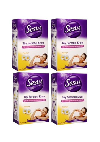 Sesu Tüy Sarartıcı Krem 35 Gr + 18 Gr X 4 Paket