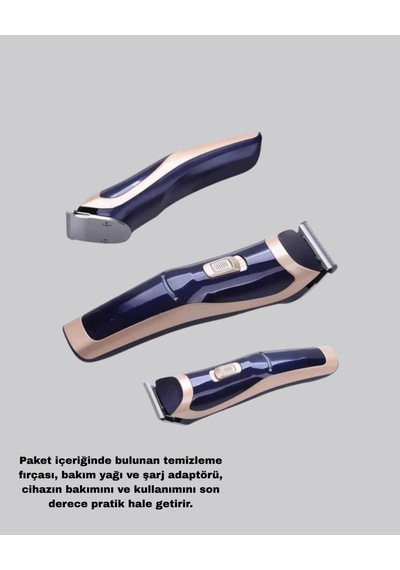 Profesyonel Şarjlı Saç Ve Sakal Kesme Makinesi Unisex, 12 Mm Ayarlanabilir Başlık Diğer