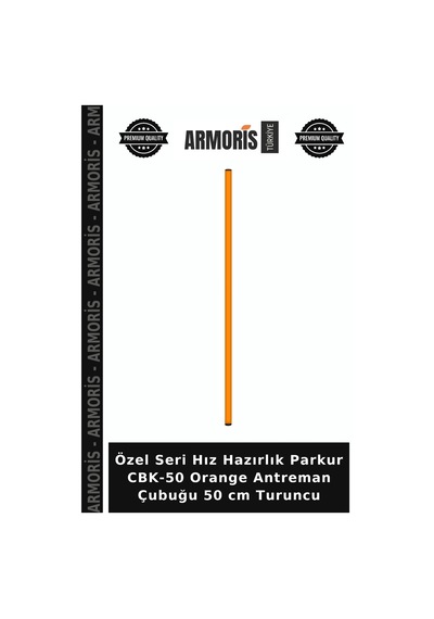 Özel Seri Hız Hazırlık Parkur Cbk-50 Orange Antreman Çubuğu 50 Cm Turuncu